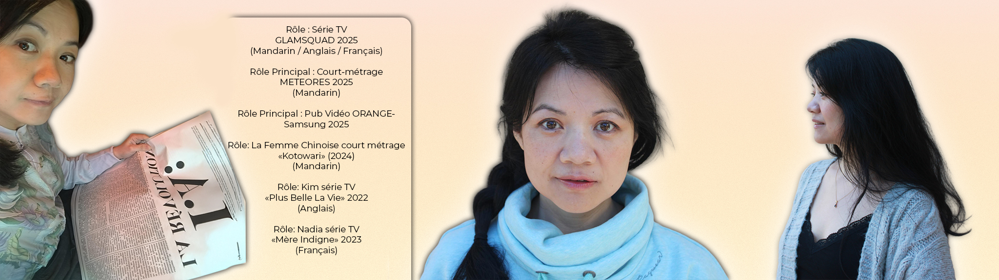 Portrait de l'actrice Yingying HOU